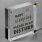 Baby Sleeping Hanging Heart Baby Son Daughter Bedroom Plaque Do Not Disturb Sign