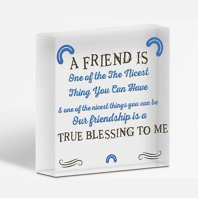 THANK YOU Gift Plaque For Best Friend Birthday Christmas Keepsake Gift For Her