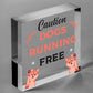 Caution Beware Dogs Running Free Dog Warning Sign Security Garden Plaque