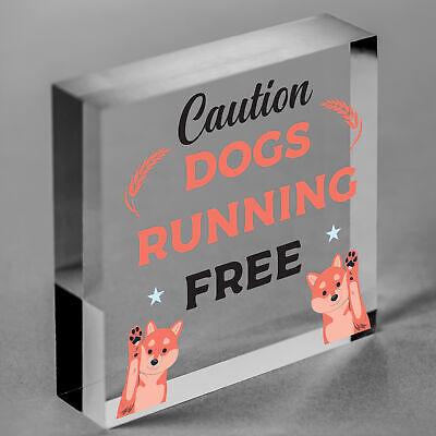 Caution Beware Dogs Running Free Dog Warning Sign Security Garden Plaque