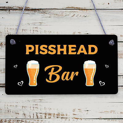 Funny BAR Sign Gin Beer Vodka Plaque Garden Shed Hot Tub Pub Sign Friend GIFT