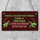 Brother Plaque Novelty Brother Gift For Birthday Christmas Friend Gift For Him