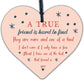 True Friend Friendship Sign Best Friend Plaque Gift Chic Wood Heart Thank You