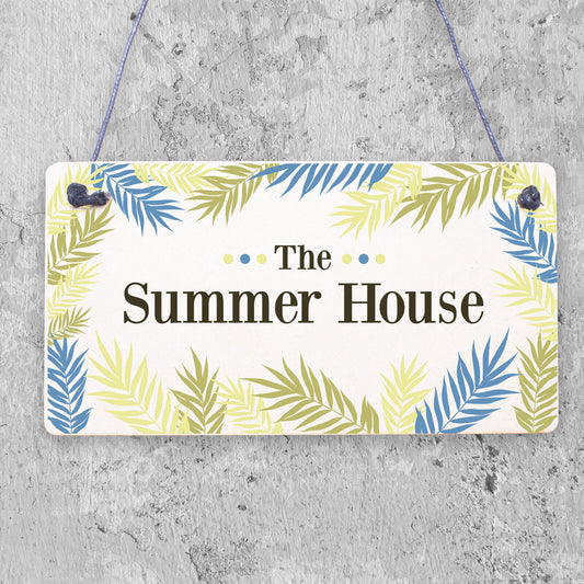 The Summer House Plaque Garden Shed Hanging Wall Door Decor Sign Gifts For Her