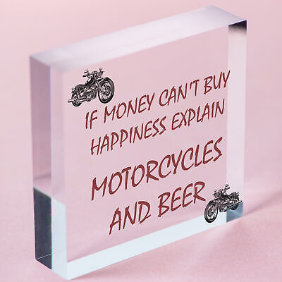 Beer Motorcycle Enthusiast Motorbike Man Cave Signs Garage Him Dad Grandad Gifts