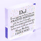 Amazing Happy Birthday Wooden Heart Dad Daddy Funny Card Baby Son Daughter Gifts