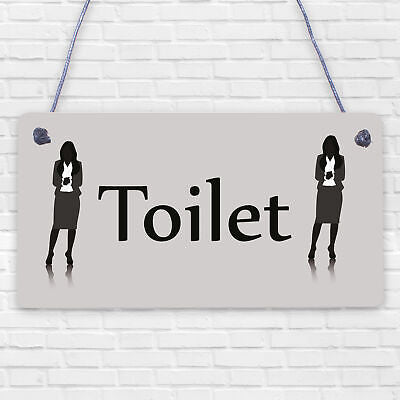 Retro Toilet Sign Funny Vintage Pub Bar Club Hanging Plaque Bathroom Loo Door