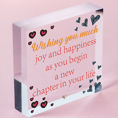 New Chapter Colleague Heart Plaque Sign Friendship FRIEND Leaving Thank You Gift