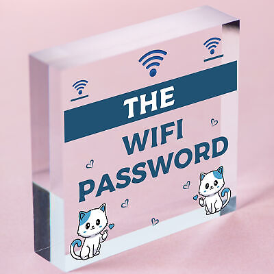 The Wifi Password Chalkboard Home Decor Gift Plaque Home Internet Sign FRIEND