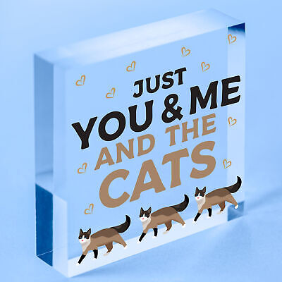 You Me And The Cats Sign Home Funny Crazy Cat Lady Sign Pet Lover Gifts