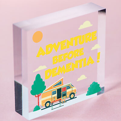 Adventure Before Dementia Caravan Hanging Plaque Funny Retirement Gift Sign XMAS