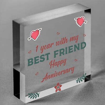 Wood Heart Anniversary Gift For Her Him 1st 2nd 5th 10 20th Wedding Anniversary