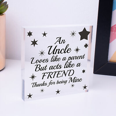 Uncle Friendship Gifts Brother Wooden Heart Sign Birthday Christmas Gift Present