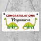 Contragulations Pregosaurus Novelty Hanging Plaque Baby Shower Pregnancy Sign