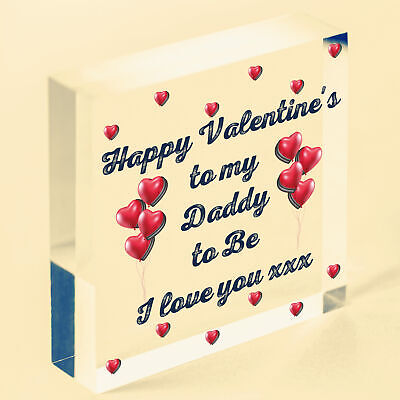 Valentines Day Card for Daddy To Be From Bump Daddy Babys 1st Valentines Card