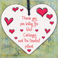 Thank You Wood Heart Plaque Friendship Gift For Colleague Friend New Job Present