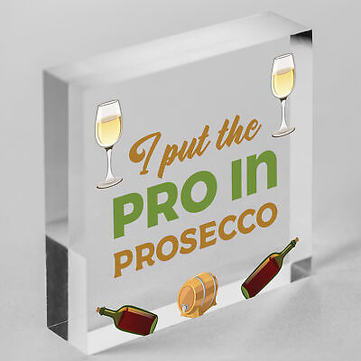 Pro In Prosecco Friendship Wooden Heart Birthday Gifts Alcohol Garden Pub Signs