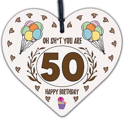 50th Birthday Gifts For Women 50th Birthday Gifts For Men Wooden Heart Keepsake