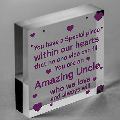 Amazing Uncle Gifts For Birthday Wooden Heart Sign Thank You Gifts For Uncle