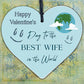 Valentines Gifts For Wife Hanging Engraved Heart LOVE Gift For Her Keepsake