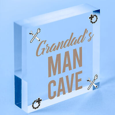 Grandads Man Cave Plaque Grandad Gifts For Christmas Gifts From Grandchildren