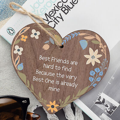 Best FRIEND Christmas Gift Friendship Gift Wooden Heart Thank You Novelty Plaque