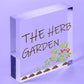 Herb Garden Hanging Sign SummerHouse Garden Shed Plaque Friendship Gift For Her