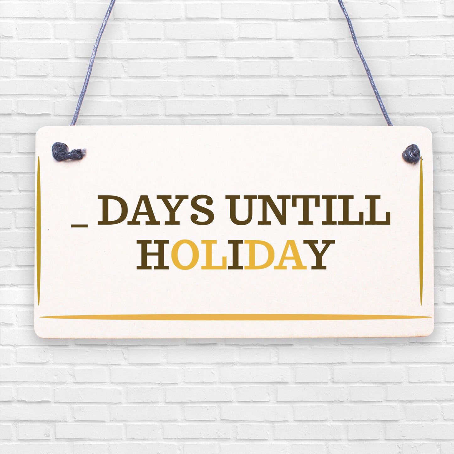 Chalkboard Days Until New York America Holiday Countdown Plaque Sign Gifts