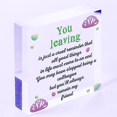 Colleague Gift Friendship Friend Wood Heart Plaque Leaving Office Gift Thank You