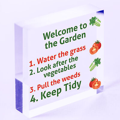 Garden Sign Welcome Plaque Shed Summer House Sign Gardening Nan Mum Gift