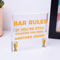 Bar Rules Still Standing Alcohol Beer Pub Plaque Funny Man Cave Sign Wall Gift