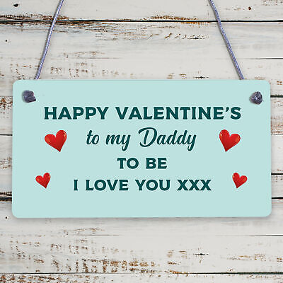 Valentines Day Card for Daddy To Be From Bump Daddy Babys 1st Valentines Card