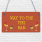 Welcome Tiki Bar Party Hanging Pub Plaque Beer Cocktails Beach Decoration Sign