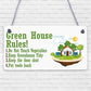 Greenhouse Rules Sign Garden Summerhouse Shed Sign Gardner Gift Plaque