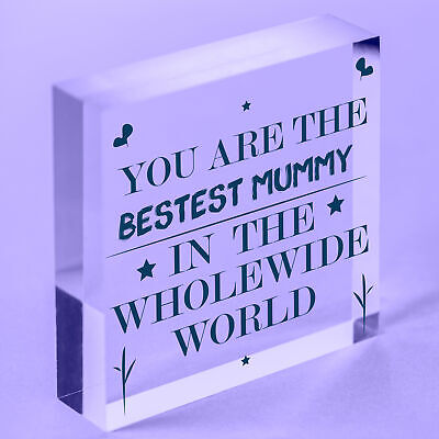 Bestest Mummy In The World Wooden Hanging Plaque Love Sign Mothers Day Gift