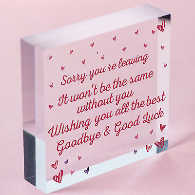 Sorry You're Leaving Boss Friend Colleagues Leaving New Job Gift Good Luck Signs