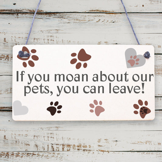 Rules to Non Pet Owners Retro Sign Wall Plaque Dog Cat Lover Family Plaque Gifts