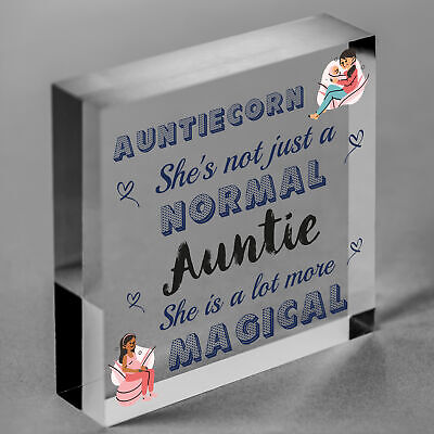 Auntie Sister Mummy Gifts Unicorn Wooden Hearts Novelty Christmas Gift For Her