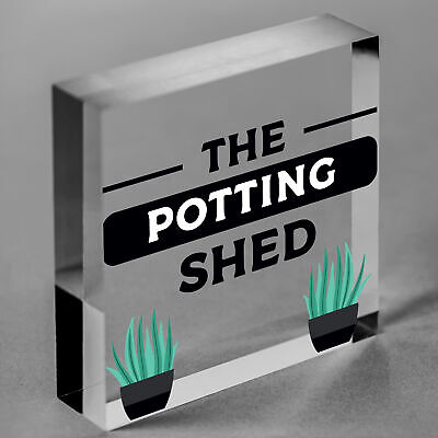 The Potting Shed Plaque Garden Greenhouse Sign Dad Grandad Mum Nan Birthday Gift