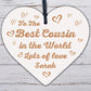 Cousin Gifts Handmade Acrylic Heart Family Plaque Birthday Christmas Gift