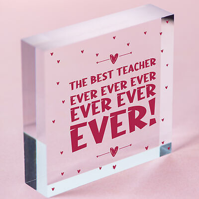 The Best Teacher Gift Leaving School End Of Term Gift For Teacher Novelty Heart