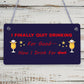 Drink For Evil Alcohol Beer Pub Man Cave Bar Hanging Plaque Friendship Gift Sign