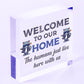 Cat Sign Welcome To Our Home Cat Lover Gift Door Sign Gift For Men Women