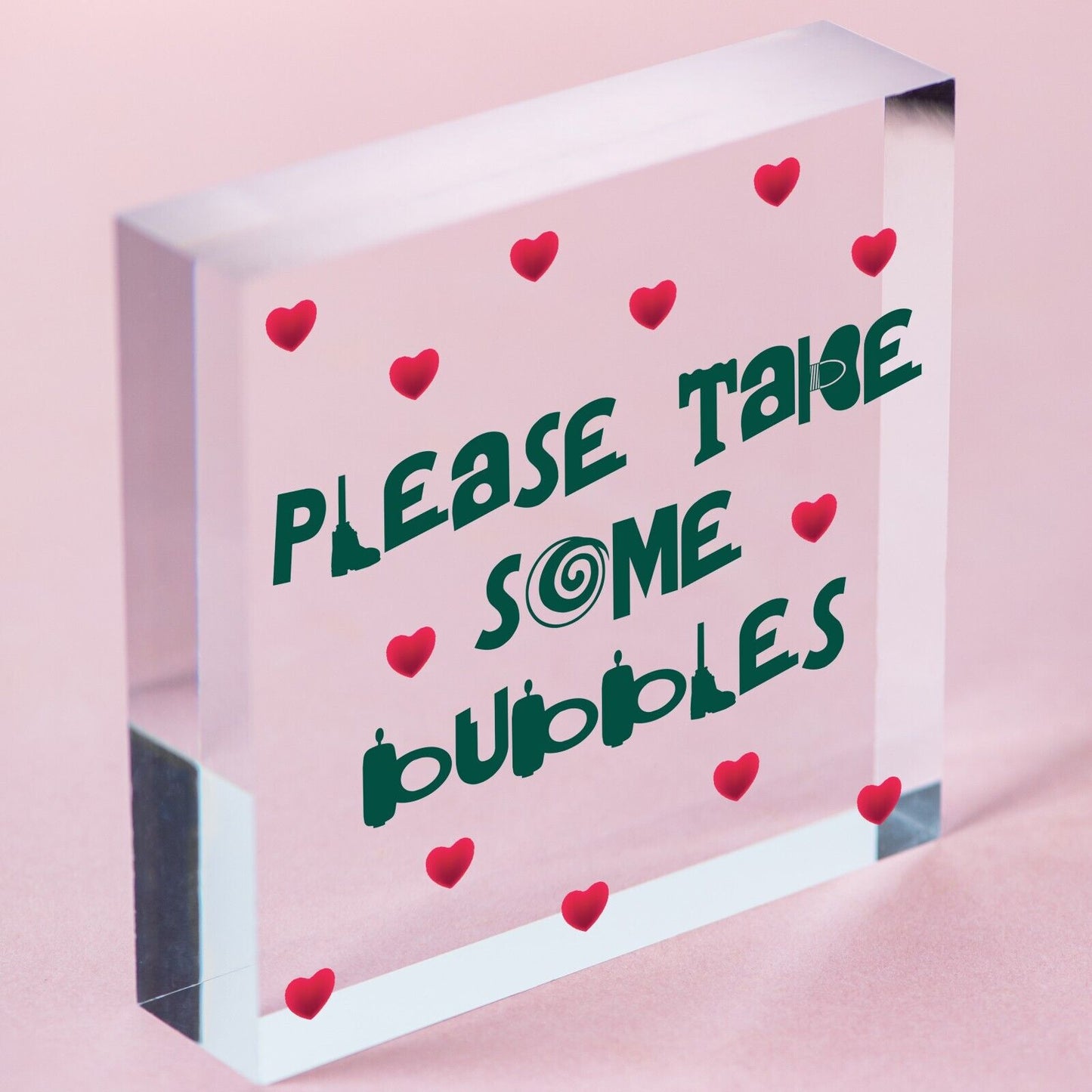 Please Take Some Bubbles Hanging Cute Wedding Table Plaque Decoration Gift Sign