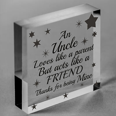 Uncle Friendship Gifts Brother Wooden Heart Sign Birthday Christmas Gift Present