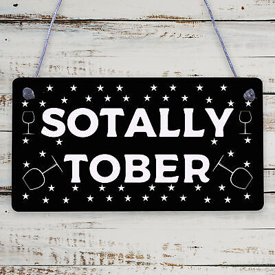 Sotally Tober Novelty Wooden Hanging Plaque Shabby Chic Friendship Joke Sign