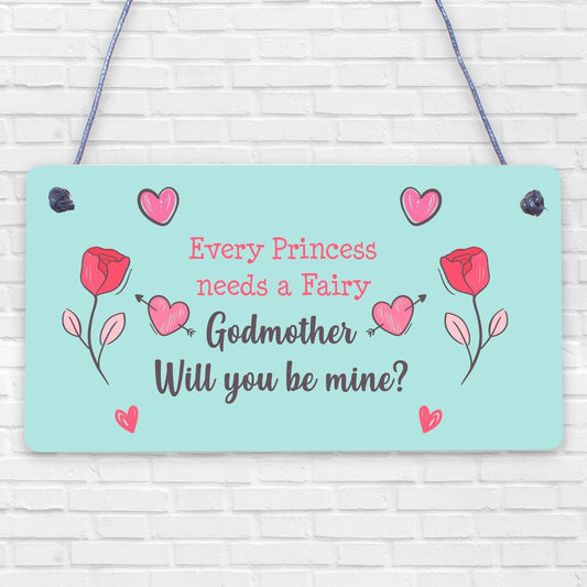 Be My Godmother Thank You Keepsake Christening Godparent Gifts Hanging Plaque