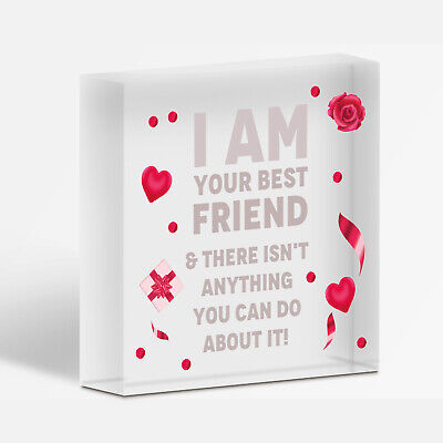 Best FRIEND Christmas Gift For Girls Heart Funny Friendship Gift Birthday Plaque