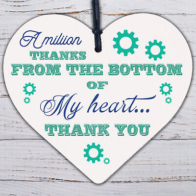 A Million Thanks From My Heart Wooden Hanging Thank You Friendship Love Gift