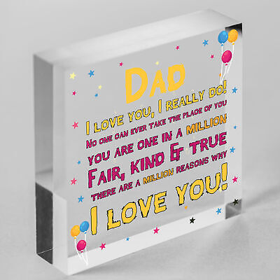 Dad Gifts From Daughter Son Novelty Fathers Day Birthday Card For Dad Wood Heart